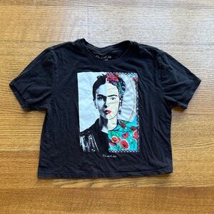 Y2K Frida Kahlo by Isaac Morris Limited Cropped T Shirt